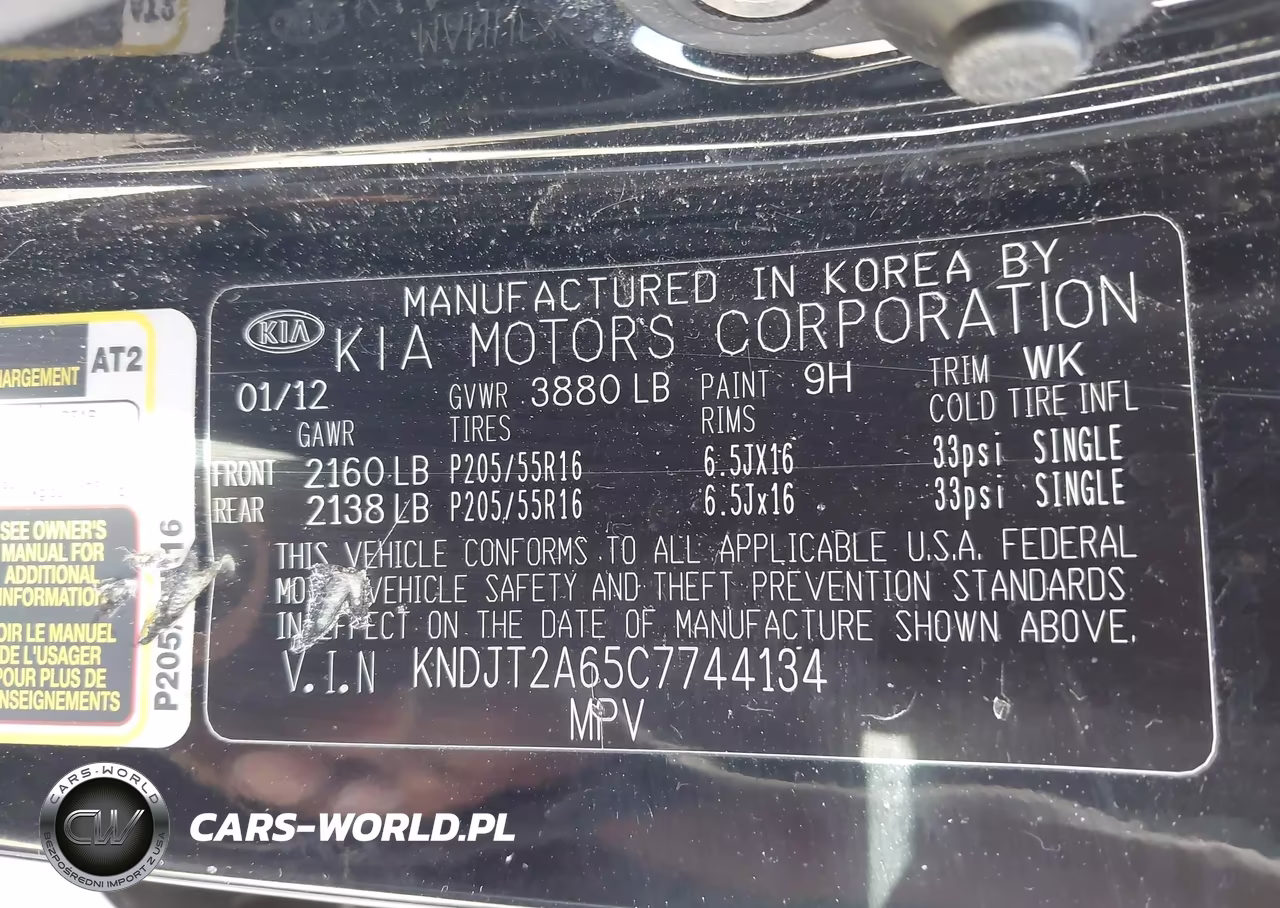 2012 Kia Soul + VIN:KNDJT2A65C7744134 - 9