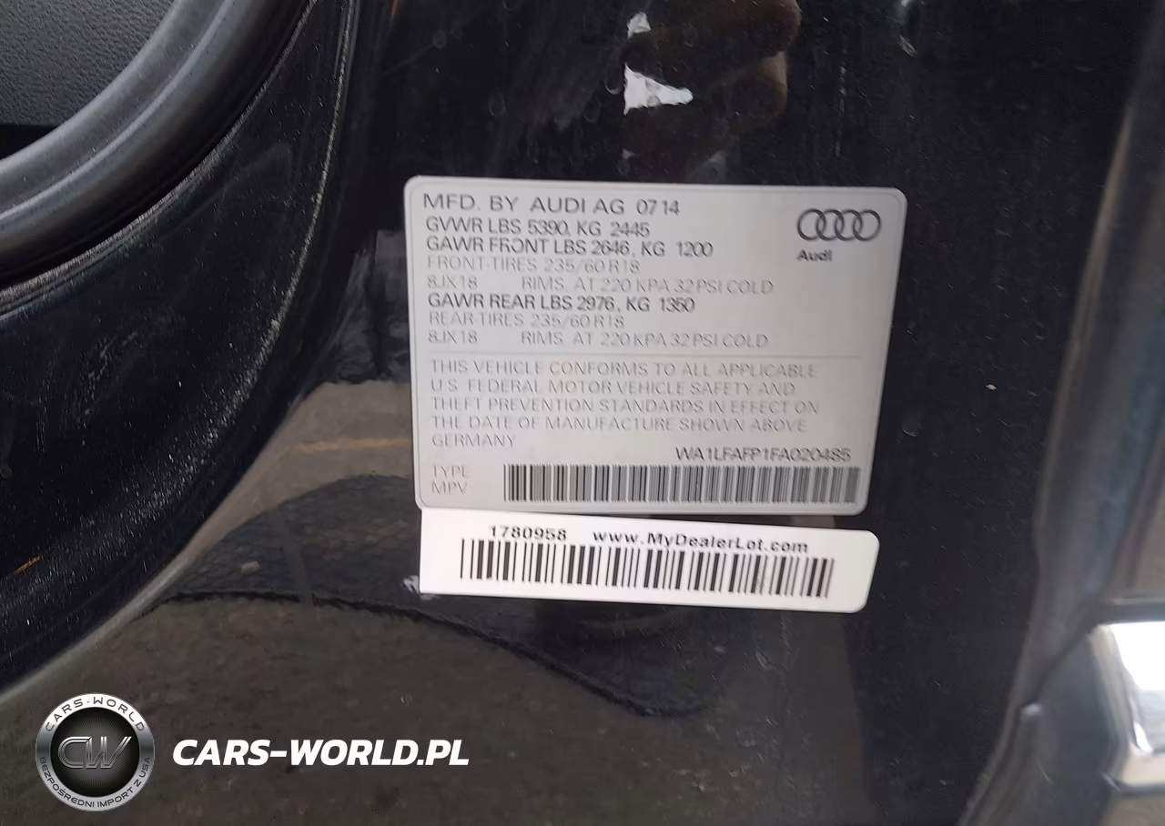 2015 Audi Q5 2.0T Premium VIN:WA1LFAFP1FA020485 - 9