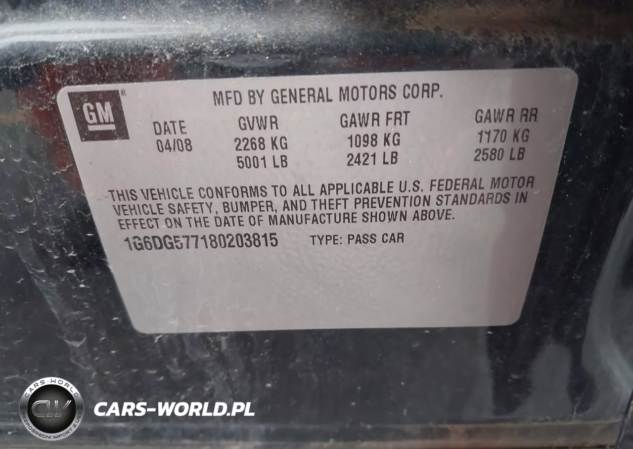 2008 Cadillac Cts Standard VIN:1G6DG577180203815 - 9