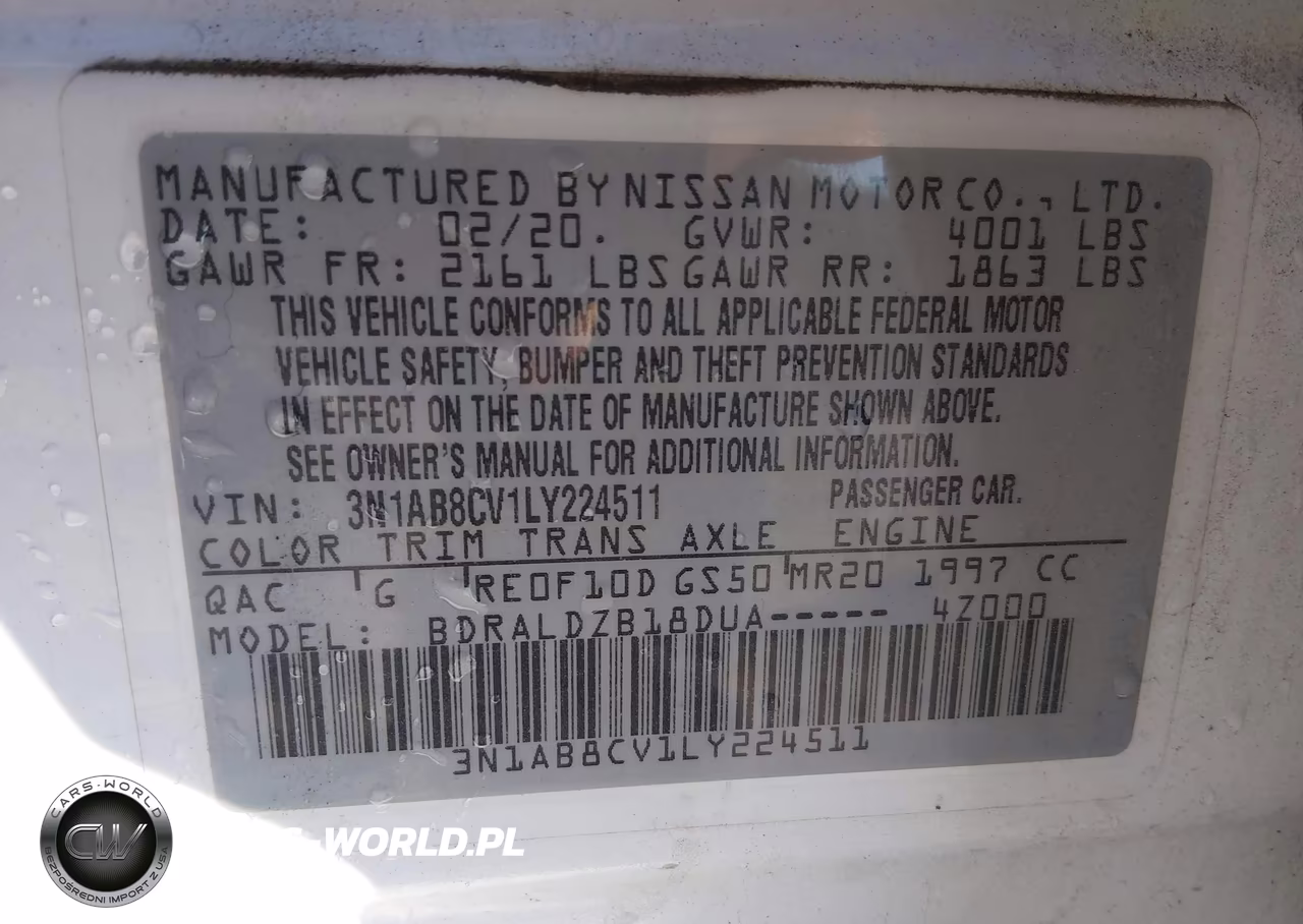 2020 Nissan Sentra Sv Xtronic Cvt VIN:3N1AB8CV1LY224511 - 9