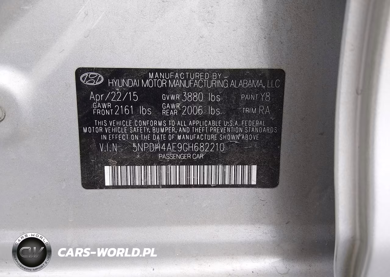 2016 Hyundai Elantra Se VIN:5NPDH4AE9GH682210 - 9