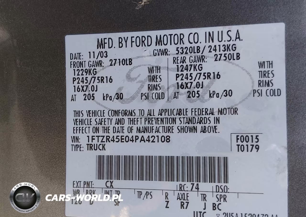 2004 Ford Ranger Edge-Tremor-Xlt VIN:1FTZR45E04PA42108 - 9