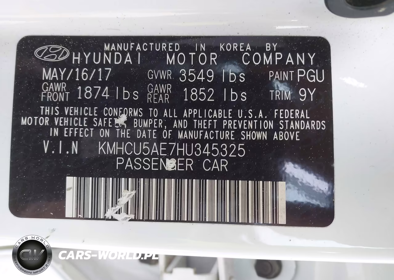 2017 Hyundai Accent Sport VIN:KMHCU5AE7HU345325 - 9
