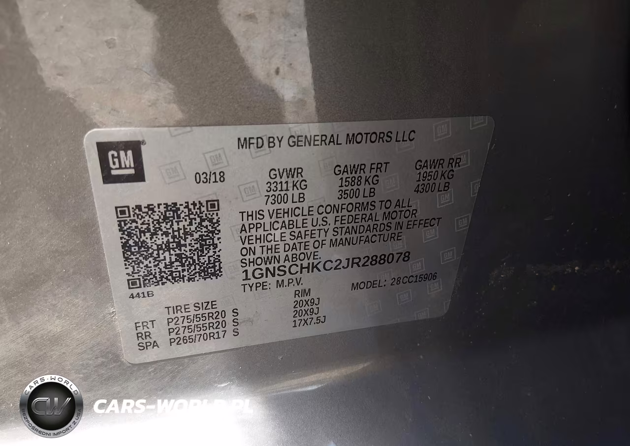 2018 Chevrolet Suburban Lt VIN:1GNSCHKC2JR288078 - 9