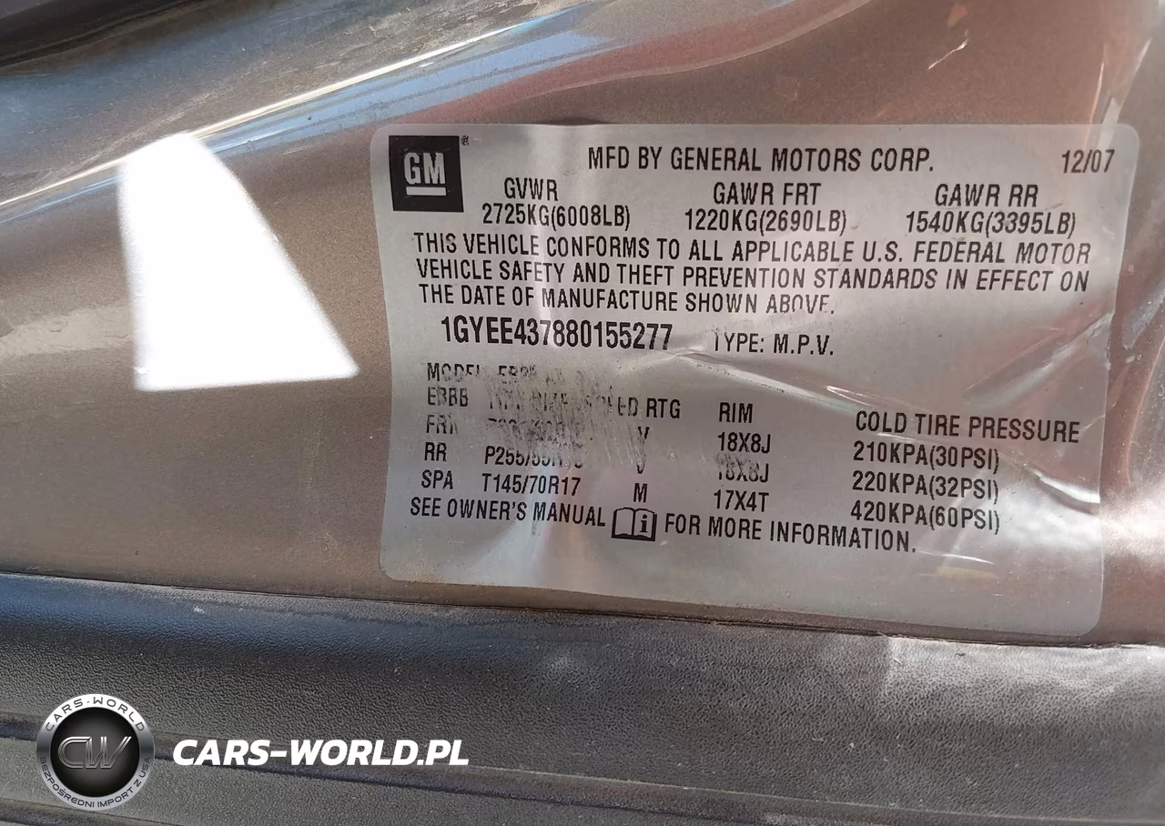 2008 Cadillac Srx V6 VIN:1GYEE437880155277 - 9