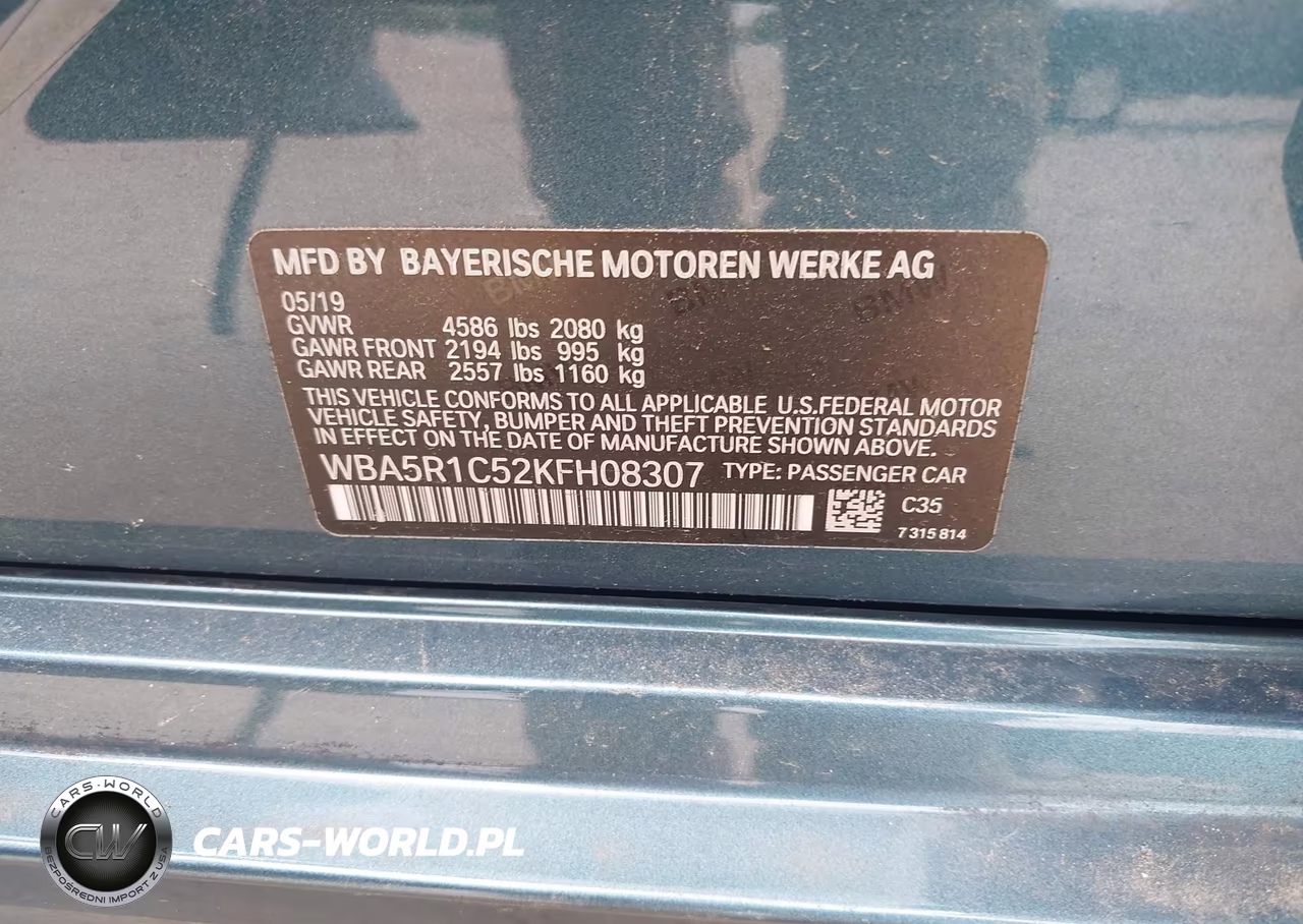 2019 BMW 330I VIN:WBA5R1C52KFH08307 - 9