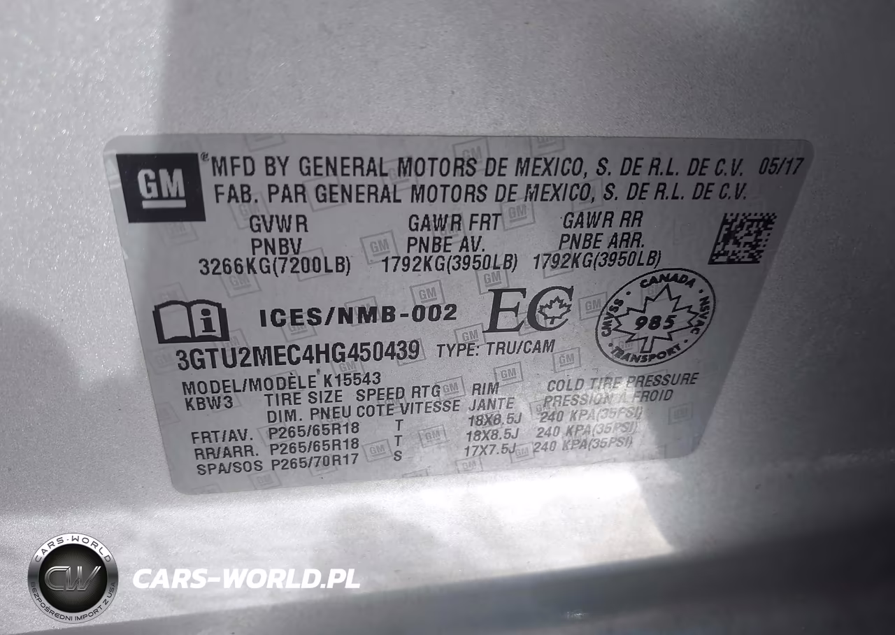 2017 GMC Sierra 1500 Sle VIN:3GTU2MEC4HG450439 - 9