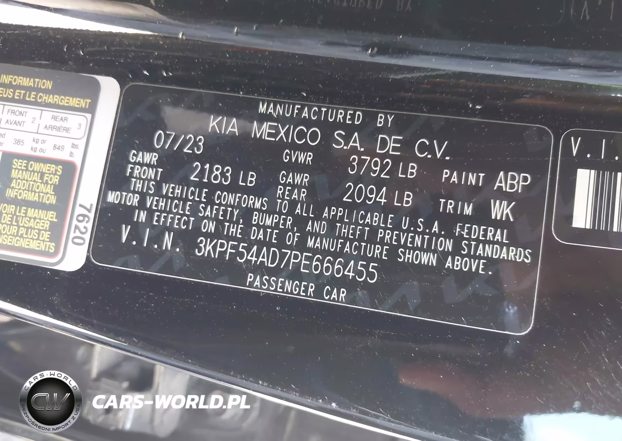 2023 Kia Forte Gt-Line VIN:3KPF54AD7PE666455 - 9