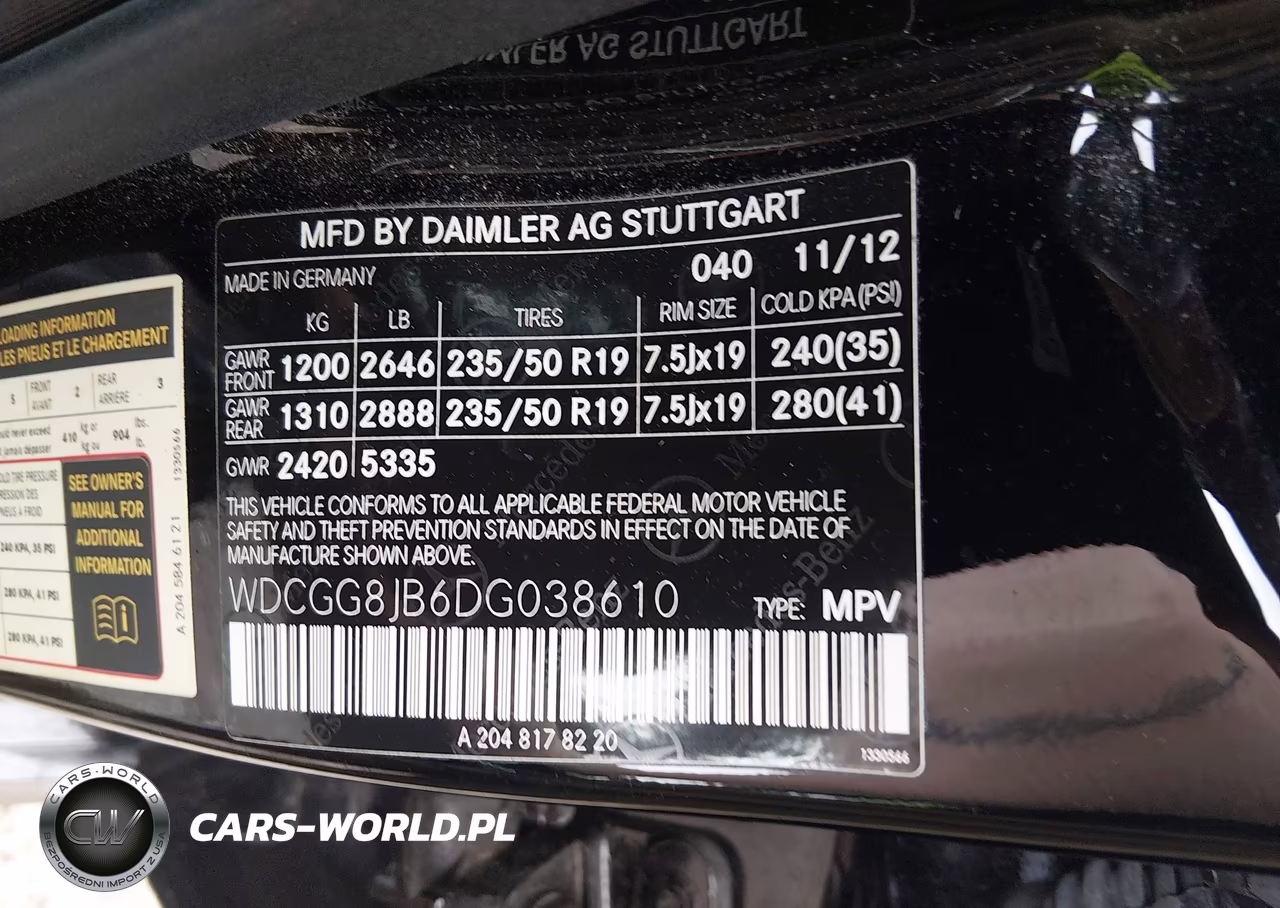 2013 Mercedes-Benz Glk 350 4Matic VIN:WDCGG8JB6DG038610 - 9