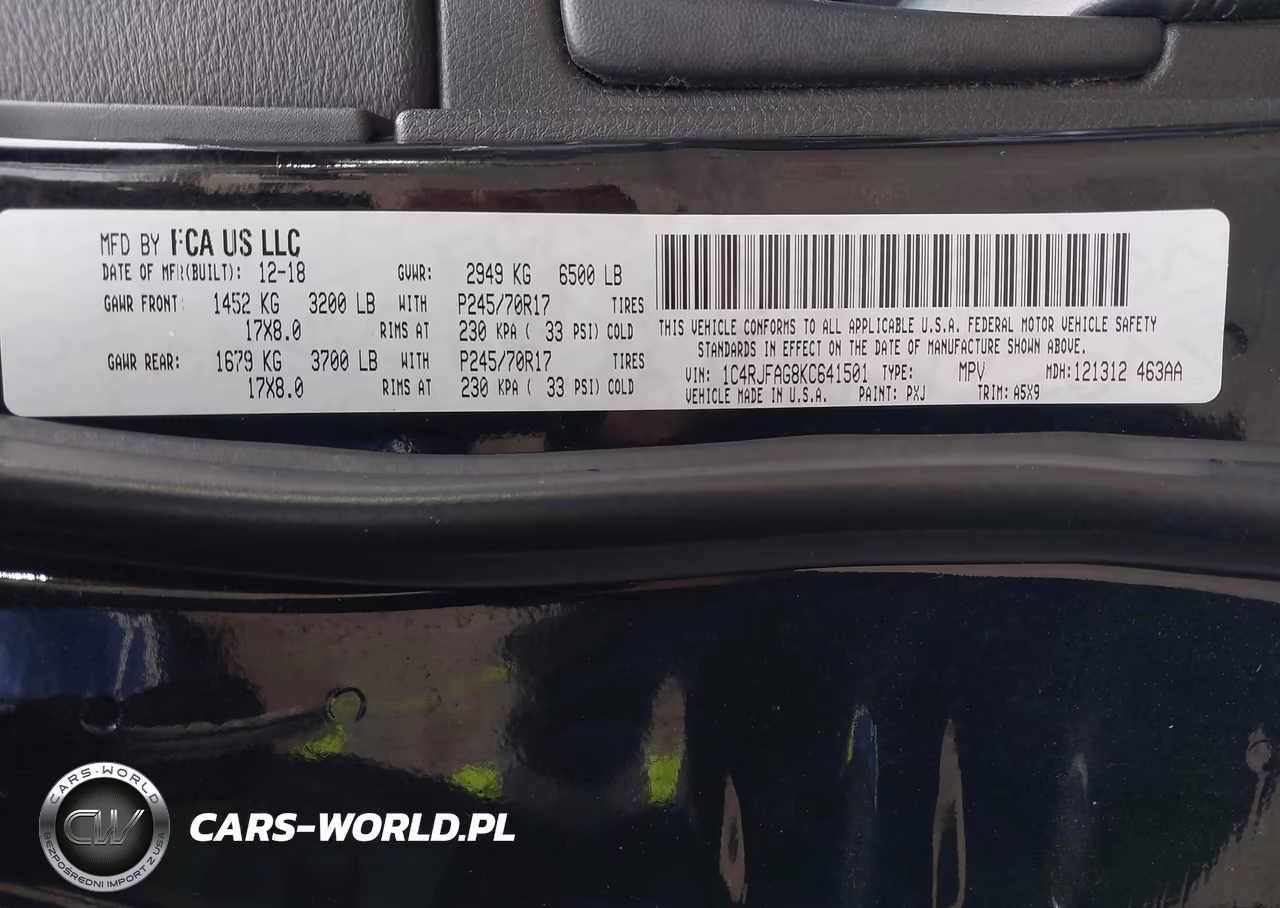 2019 Jeep Grand Cherokee Laredo E 4X4 VIN:1C4RJFAG8KC641501 - 9