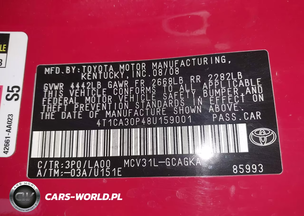 2008 Toyota Camry Solara Sle V6 VIN:4T1CA30P48U159001 - 9