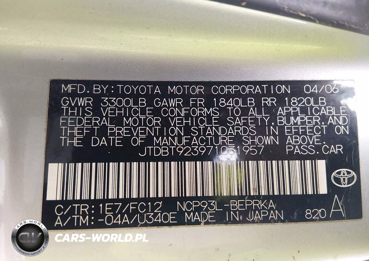 2007 Toyota Yaris VIN:JTDBT923971031957 - 9