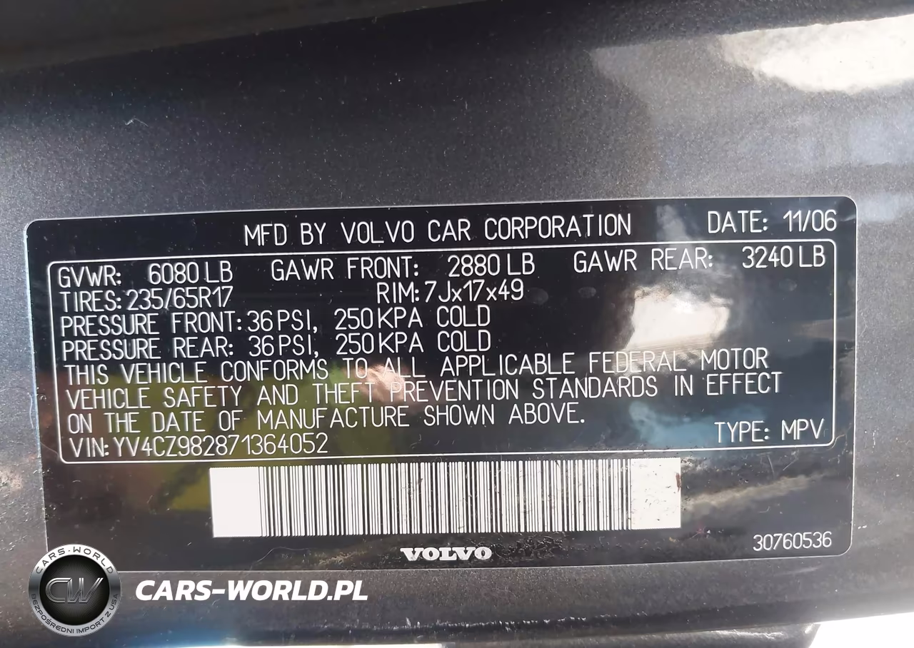 2007 Volvo Xc90 3.2 VIN:YV4CZ982871364052 - 9