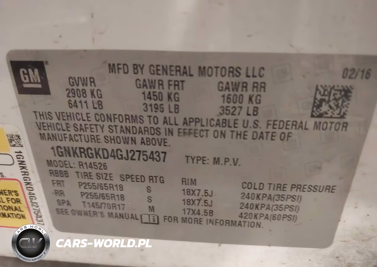 2016 Chevrolet Traverse 1Lt VIN:1GNKRGKD4GJ275437 - 9
