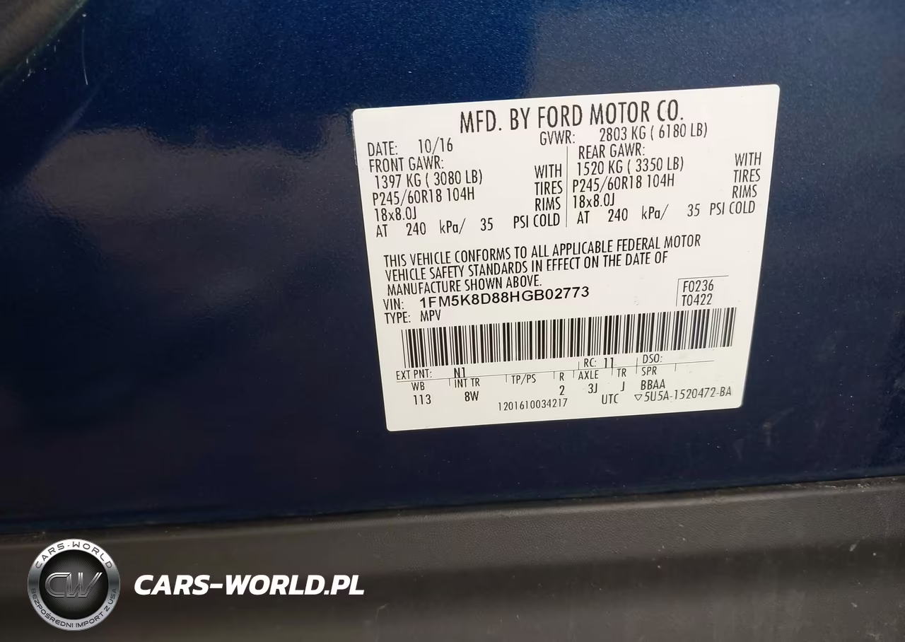 2017 Ford Explorer Xlt VIN:1FM5K8D88HGB02773 - 9