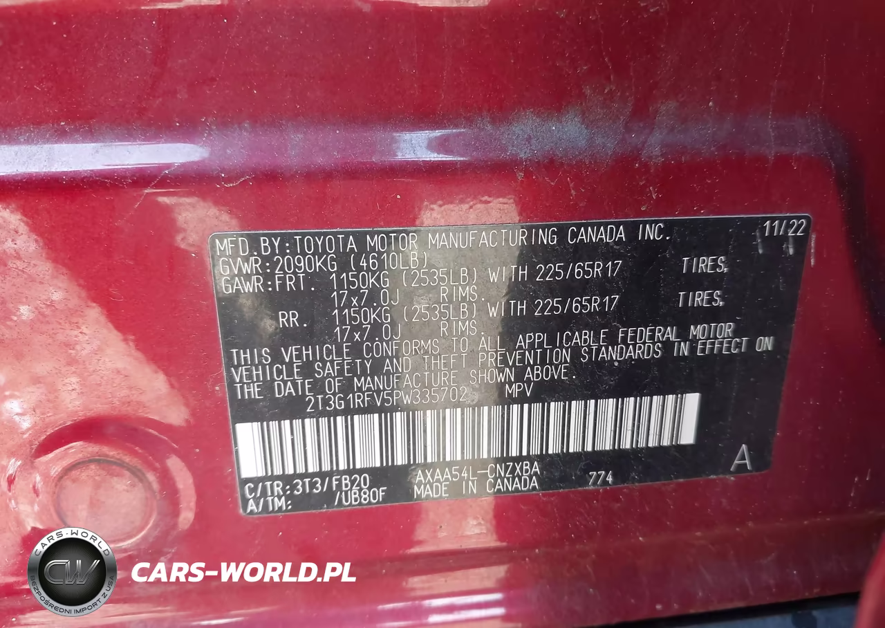 2023 Toyota Rav4 Le VIN:2T3G1RFV5PW335702 - 9