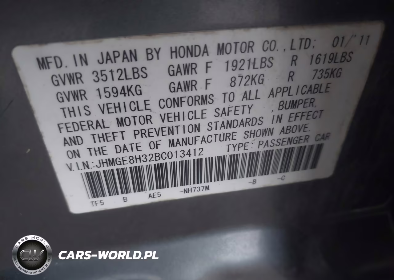 2011 Honda Fit VIN:JHMGE8H32BC013412 - 9