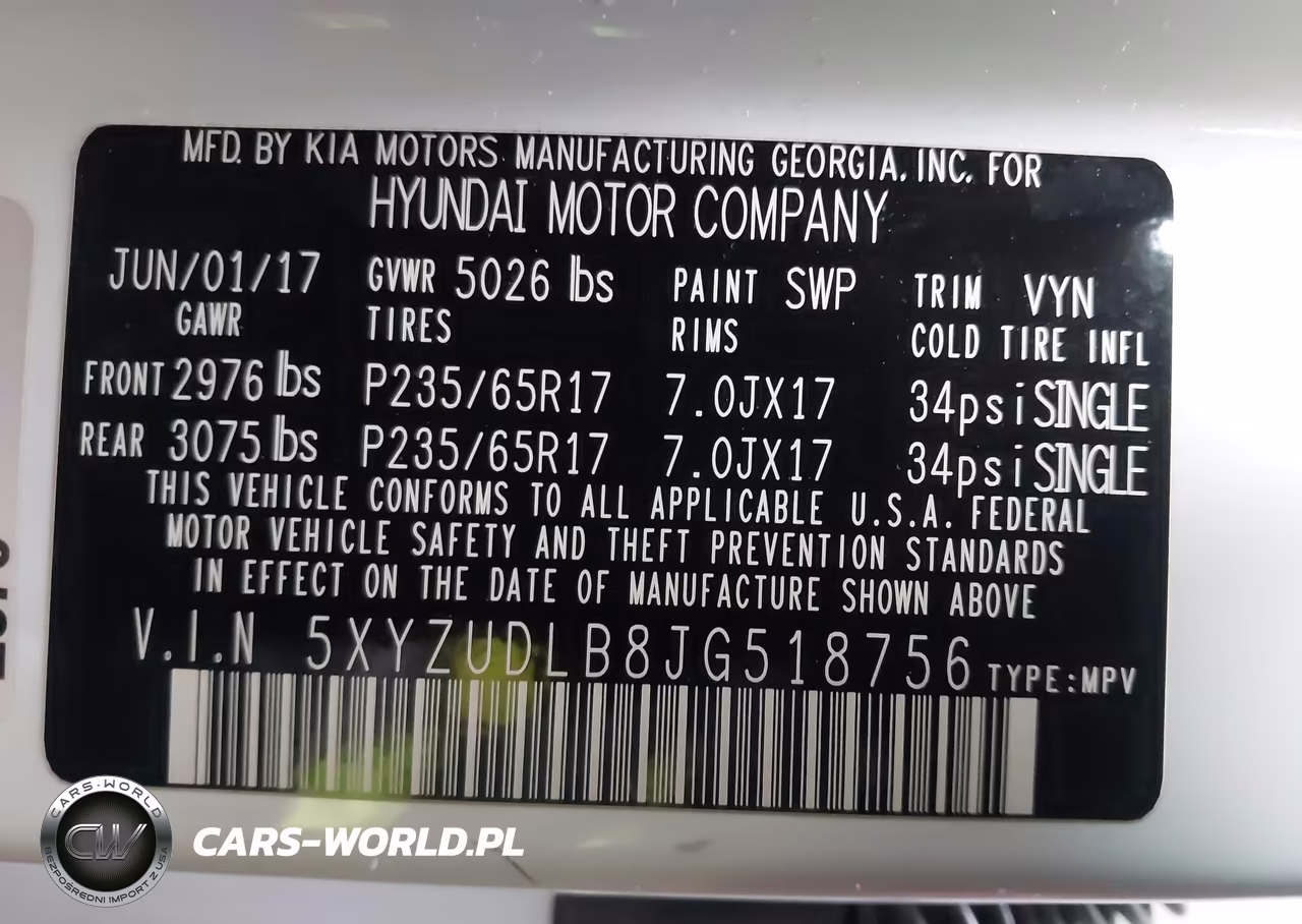 2018 Hyundai Santa Fe Sport 2.4L VIN:5XYZUDLB8JG518756 - 9