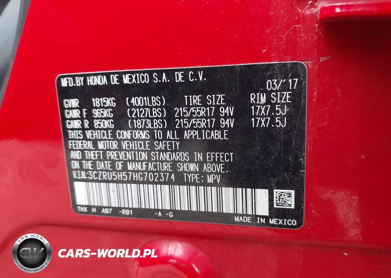 2017 Honda Hr-V Ex VIN:3CZRU5H57HG702374 - 9