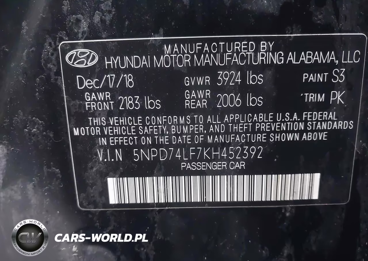 2019 Hyundai Elantra Se VIN:5NPD74LF7KH452392 - 9
