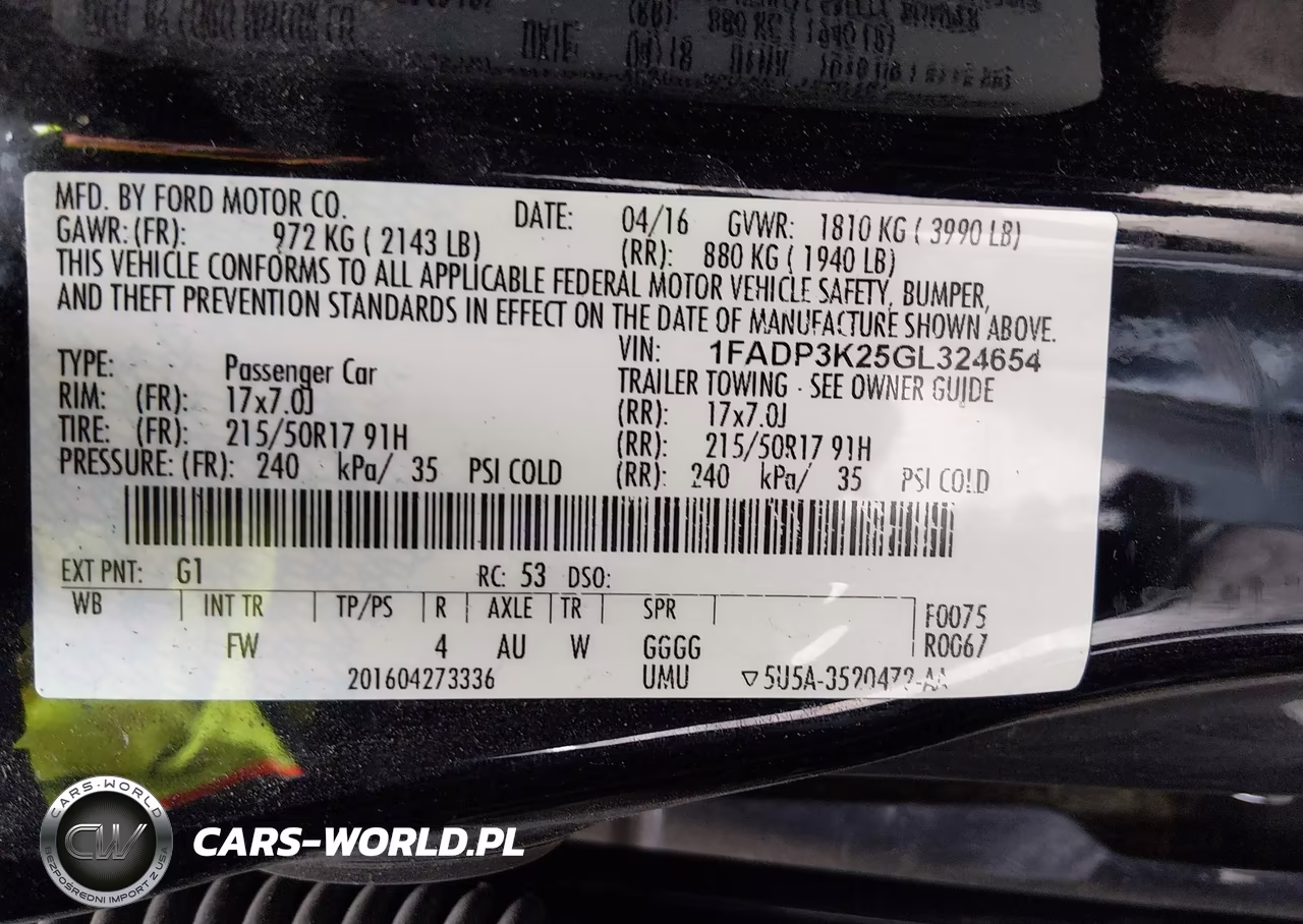 2016 Ford Focus Se VIN:1FADP3K25GL324654 - 9