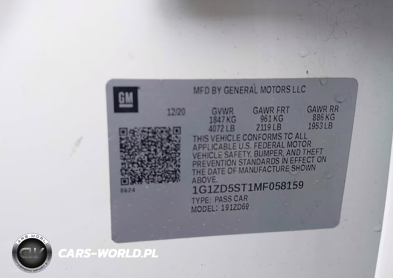 2021 Chevrolet Malibu Fwd Lt VIN:1G1ZD5ST1MF058159 - 9