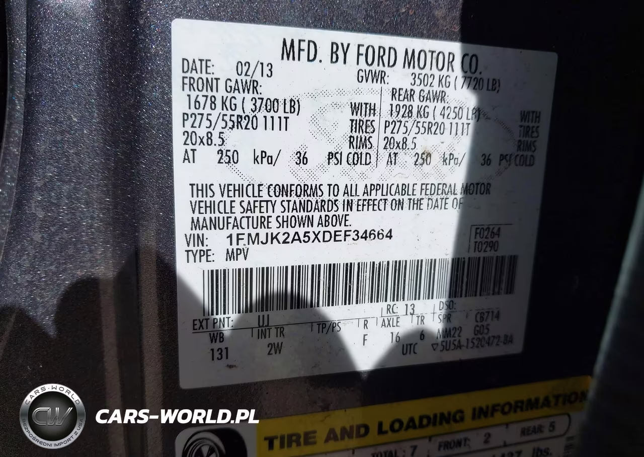 2013 Ford Expedition El Limited VIN:1FMJK2A5XDEF34664 - 9