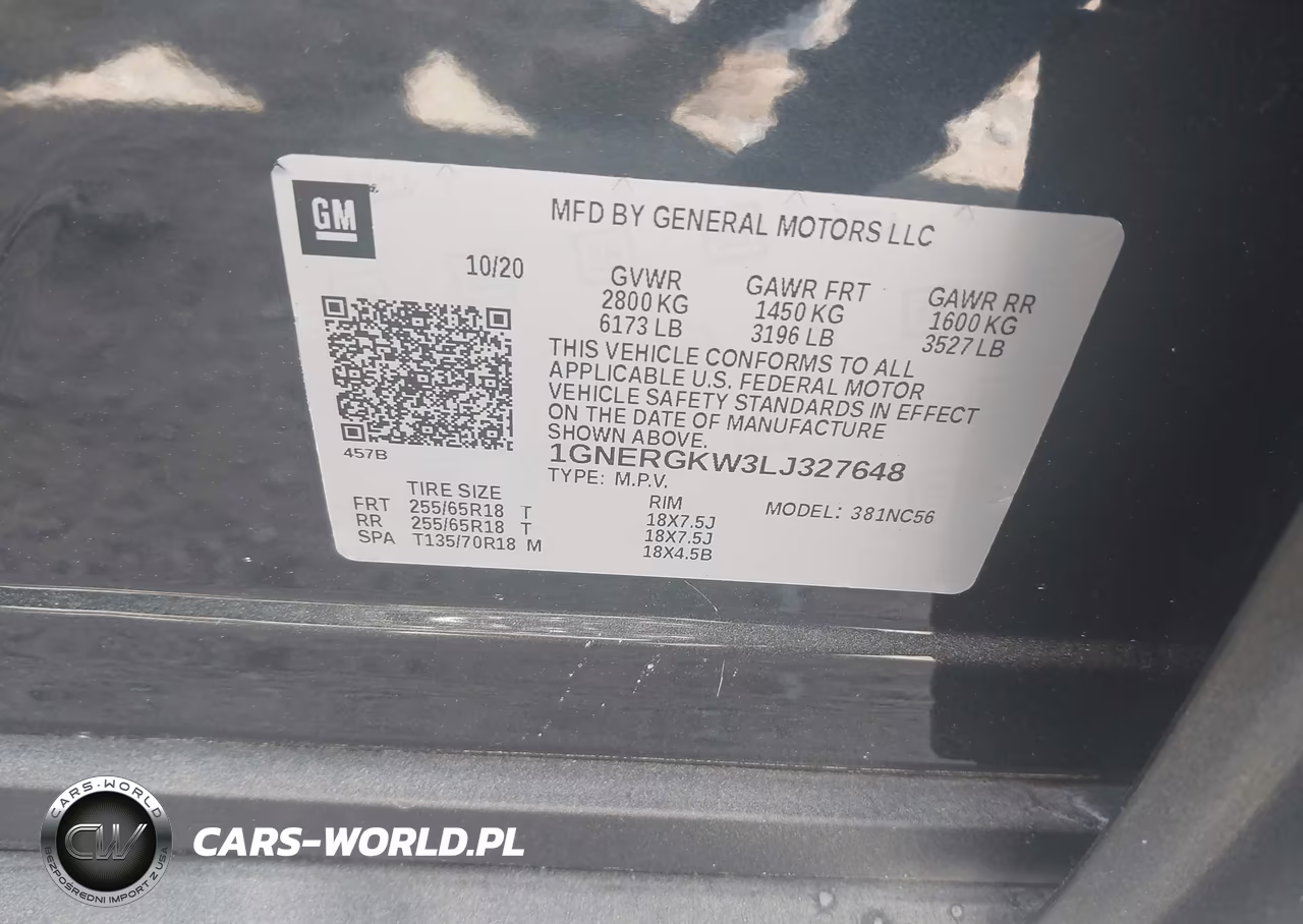 2020 Chevrolet Traverse Fwd Lt Cloth VIN:1GNERGKW3LJ327648 - 9