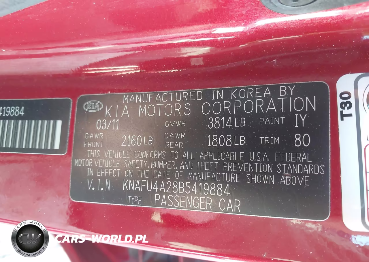 2011 Kia Forte Ex VIN:KNAFU4A28B5419884 - 9