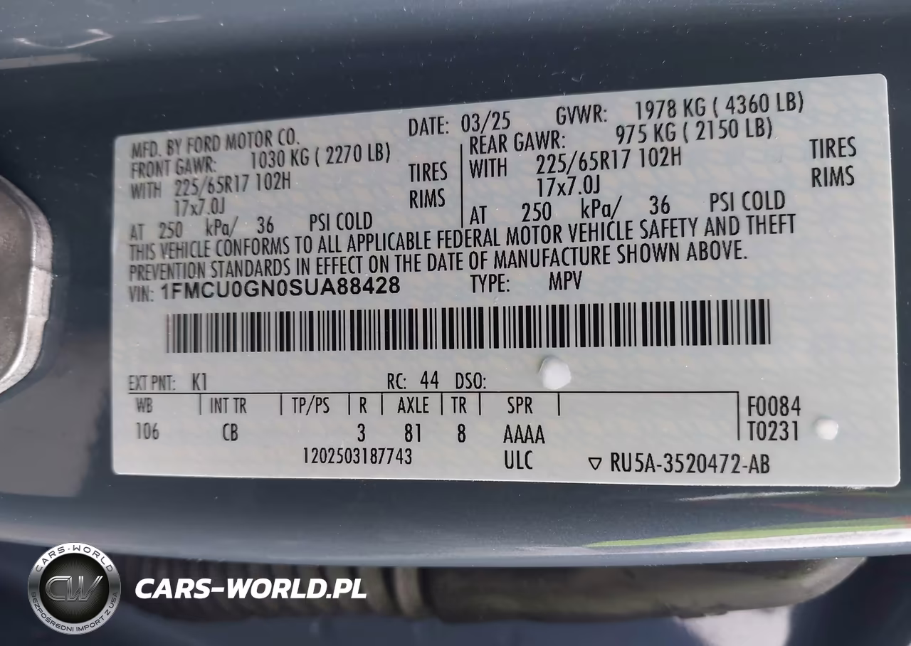 2025 Ford Escape Active VIN:1FMCU0GN0SUA88428 - 9