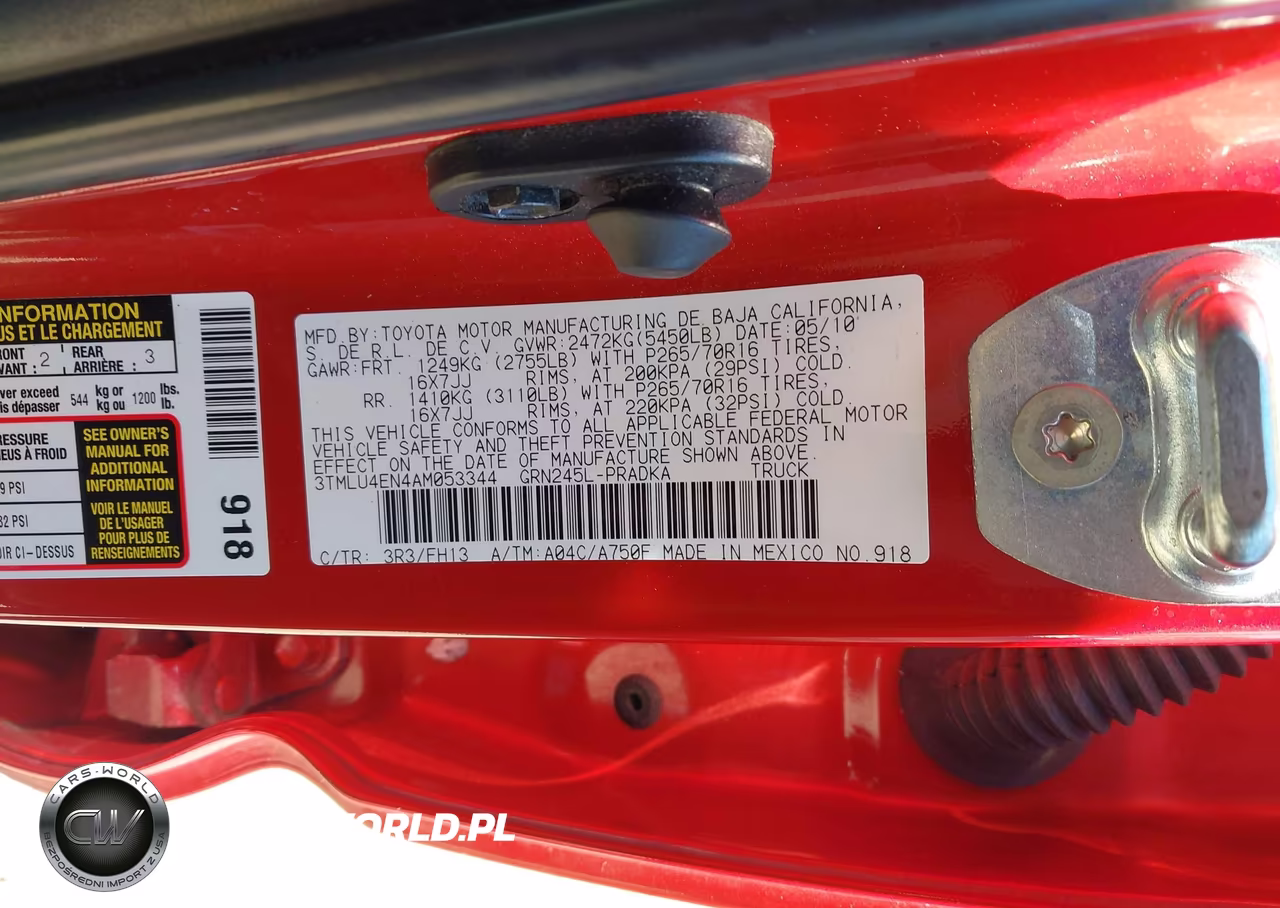 2010 Toyota Tacoma Base V6 VIN:3TMLU4EN4AM053344 - 9