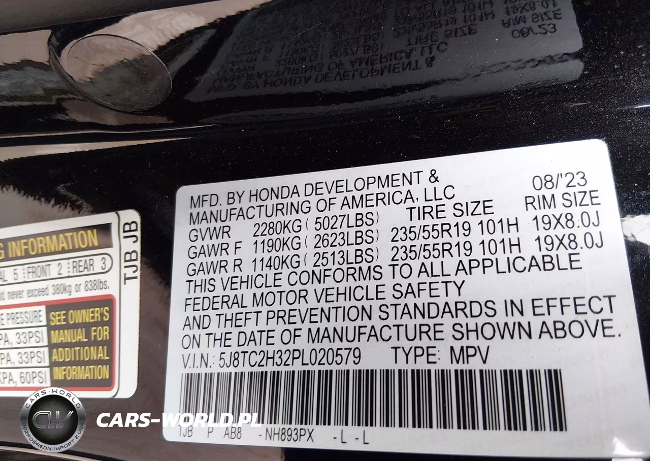 2023 Acura Rdx Standard VIN:5J8TC2H32PL020579 - 9