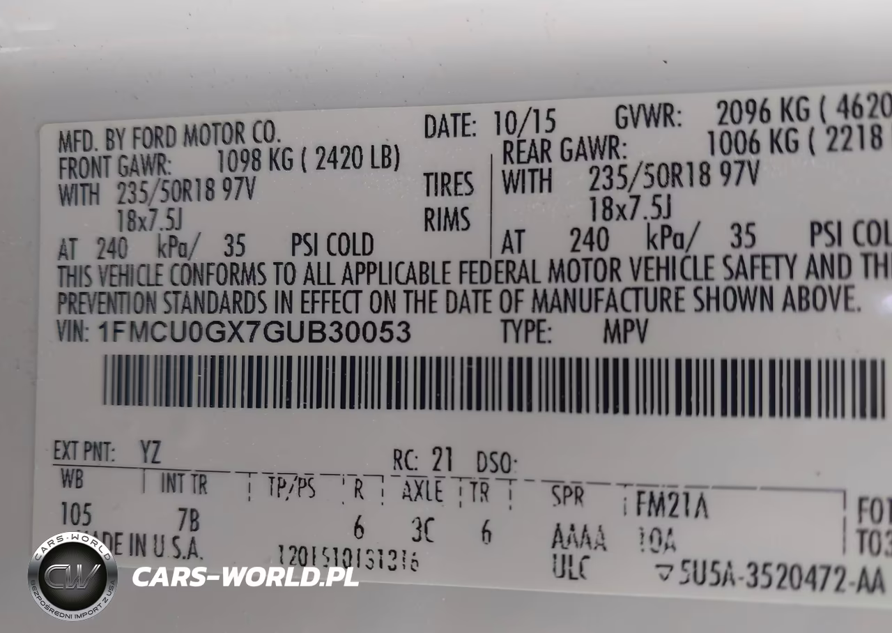 2016 Ford Escape Se VIN:1FMCU0GX7GUB30053 - 9