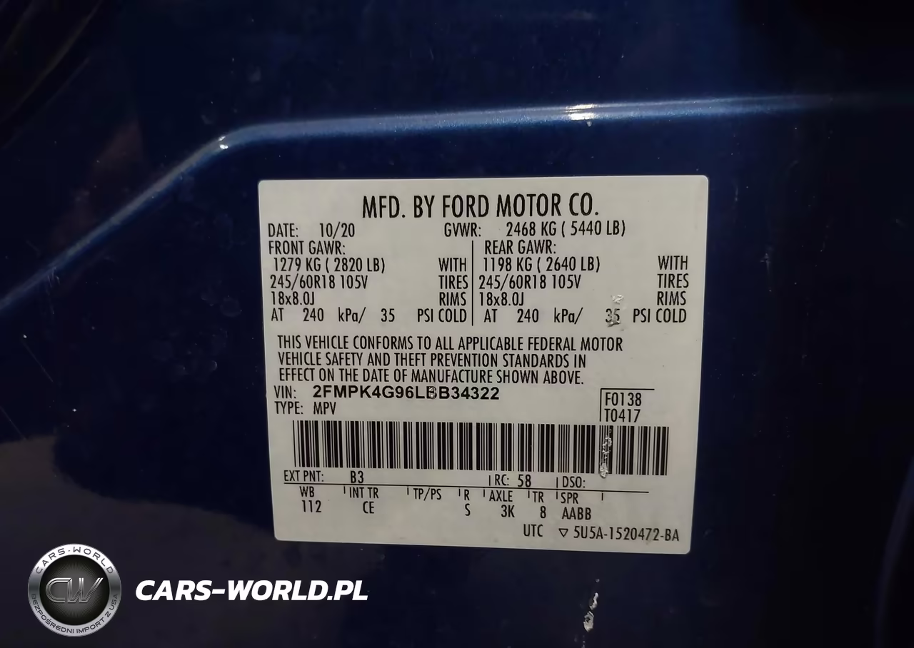 2020 Ford Edge Se VIN:2FMPK4G96LBB34322 - 9