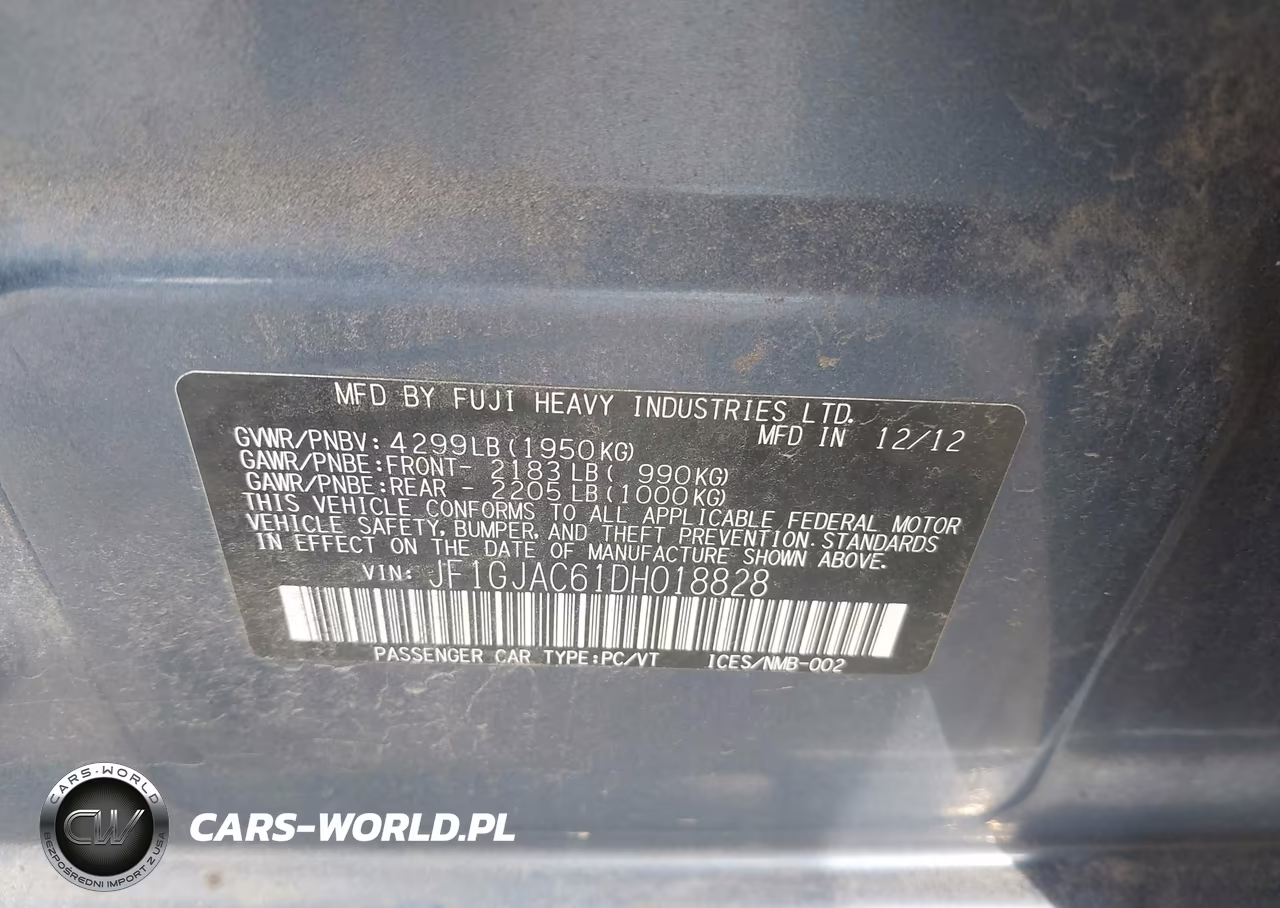 2013 Subaru Impreza 2.0I Premium VIN:JF1GJAC61DH018828 - 9