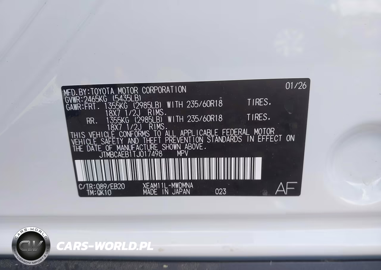 2026 Toyota Bz Xle Plus VIN:JTMBCAEB1TJ017498 - 9