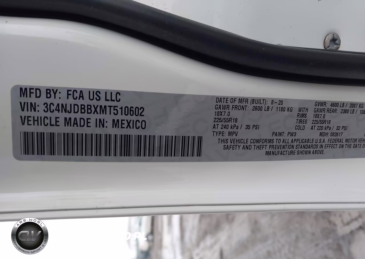 2021 Jeep Compass Altitude 4X4 VIN:3C4NJDBBXMT510602 - 9