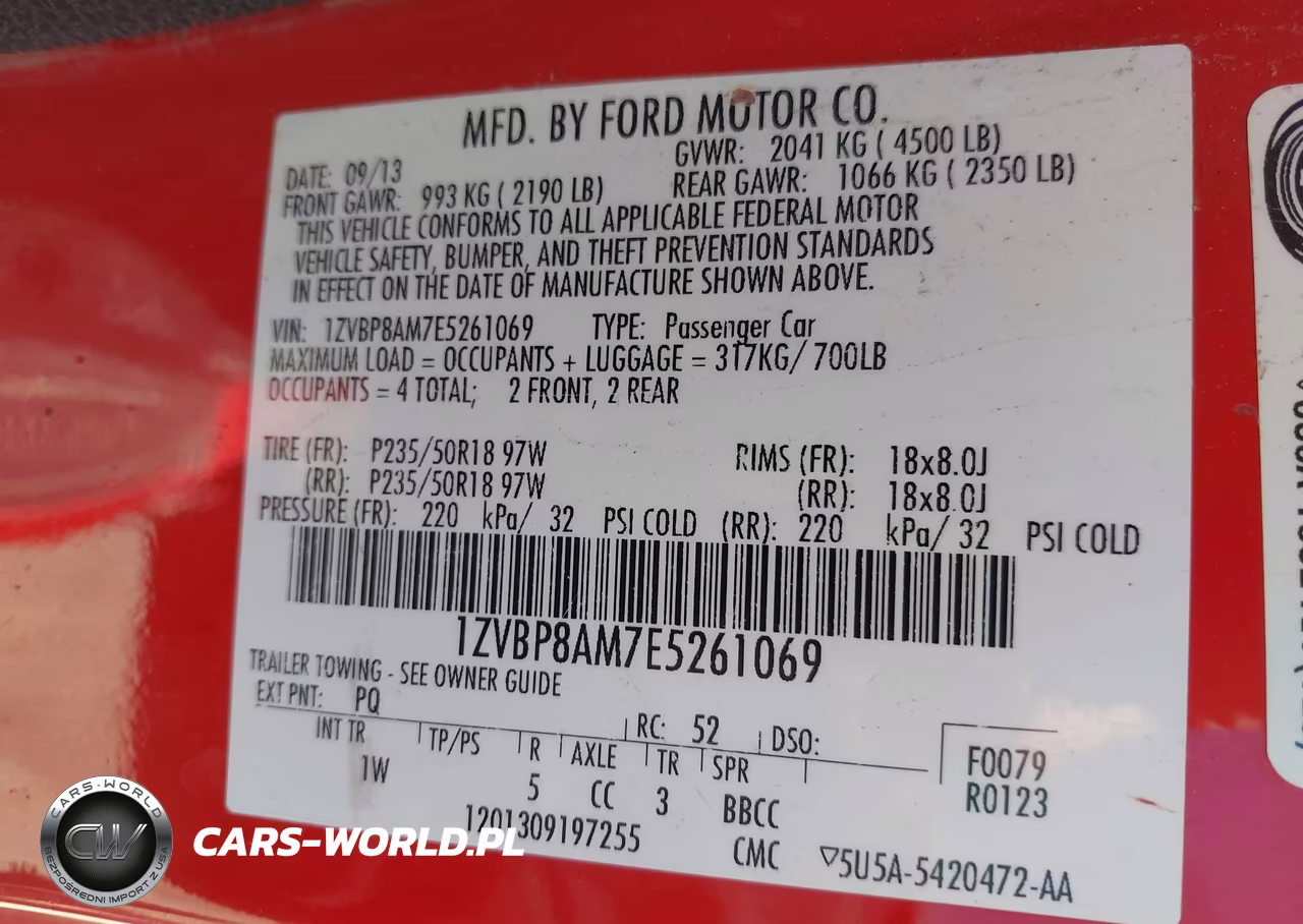 2014 Ford Mustang V6 VIN:1ZVBP8AM7E5261069 - 9