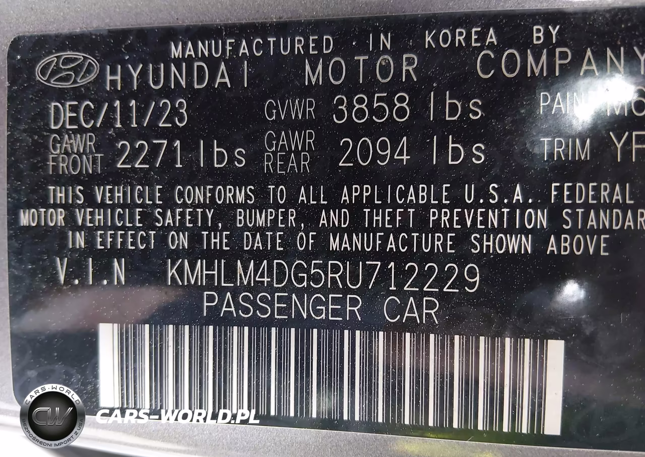 2024 Hyundai Elantra Sel VIN:KMHLM4DG5RU712229 - 9