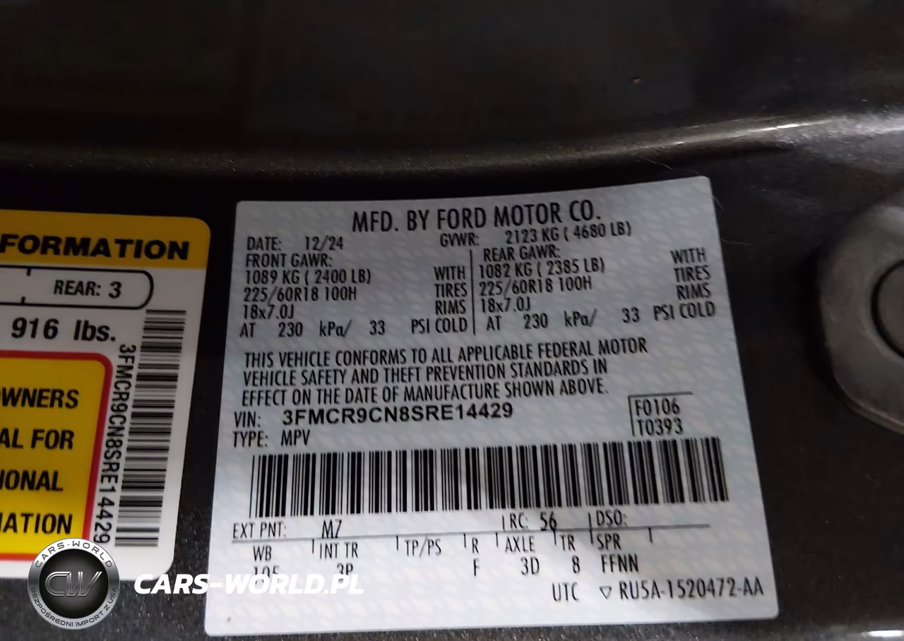 2025 Ford Bronco Sport Outer Banks VIN:3FMCR9CN8SRE14429 - 9