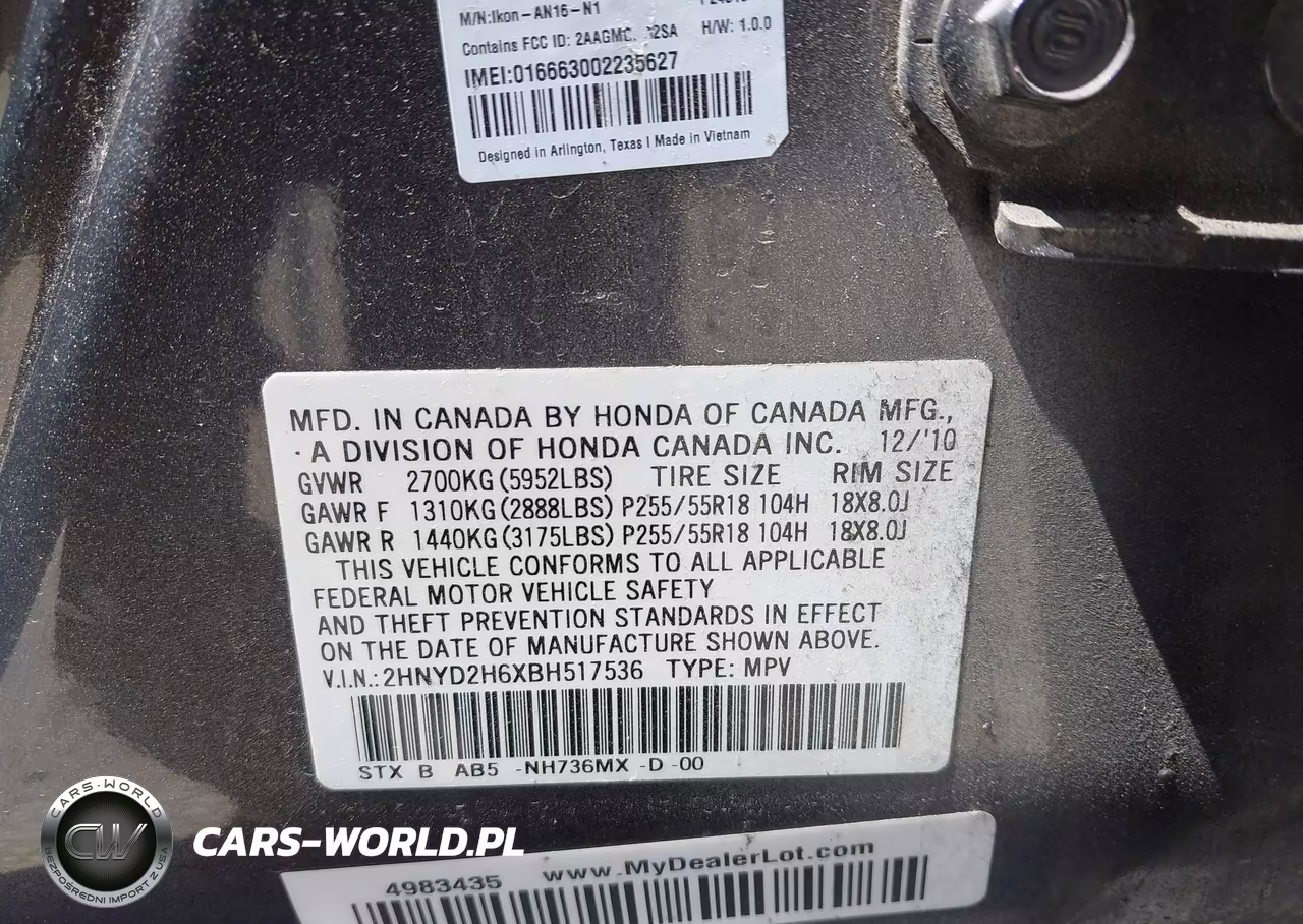 2011 Acura Mdx Technology Package VIN:2HNYD2H6XBH517536 - 9