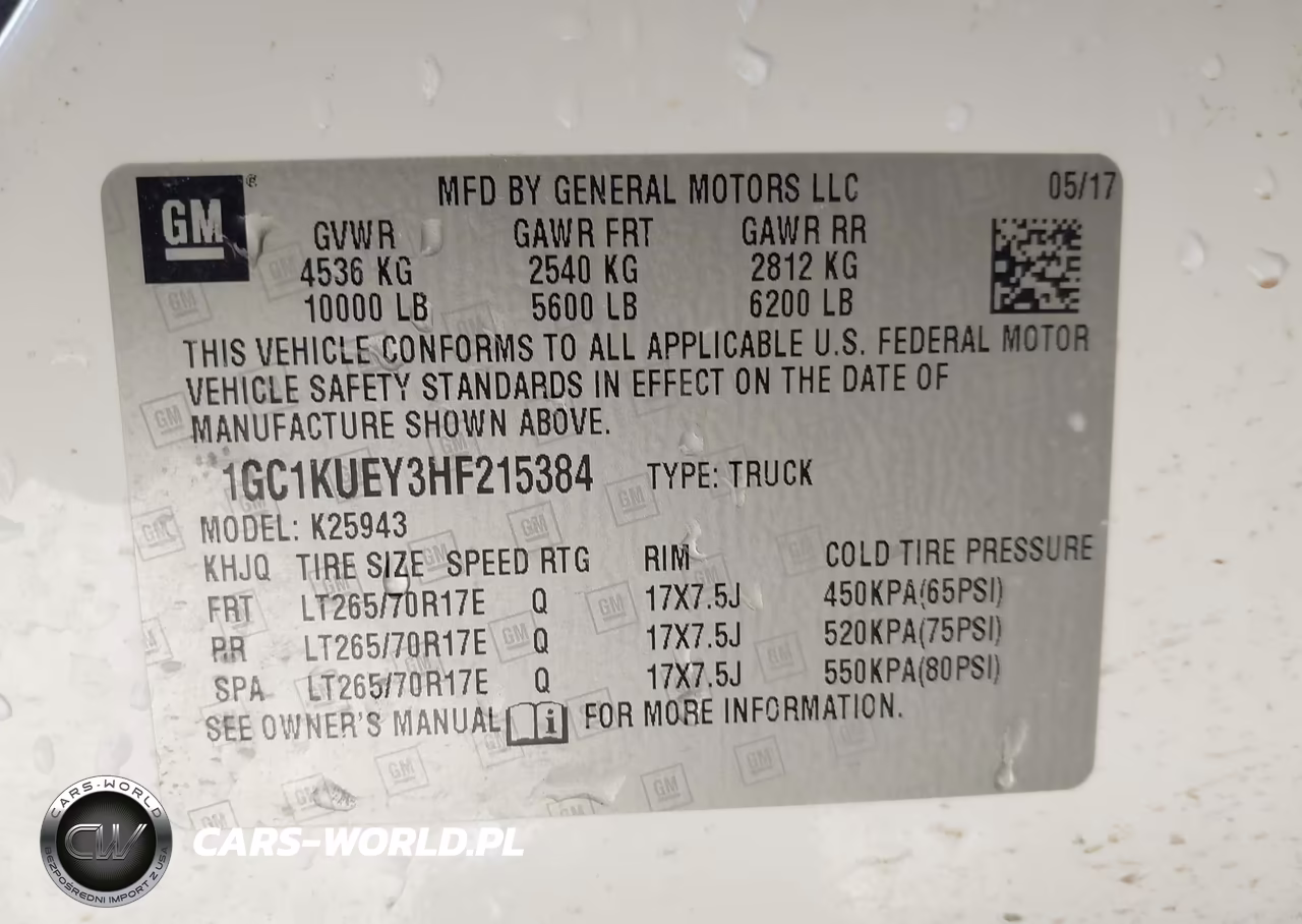 2017 Chevrolet Silverado 2500Hd Wt VIN:1GC1KUEY3HF215384 - 9