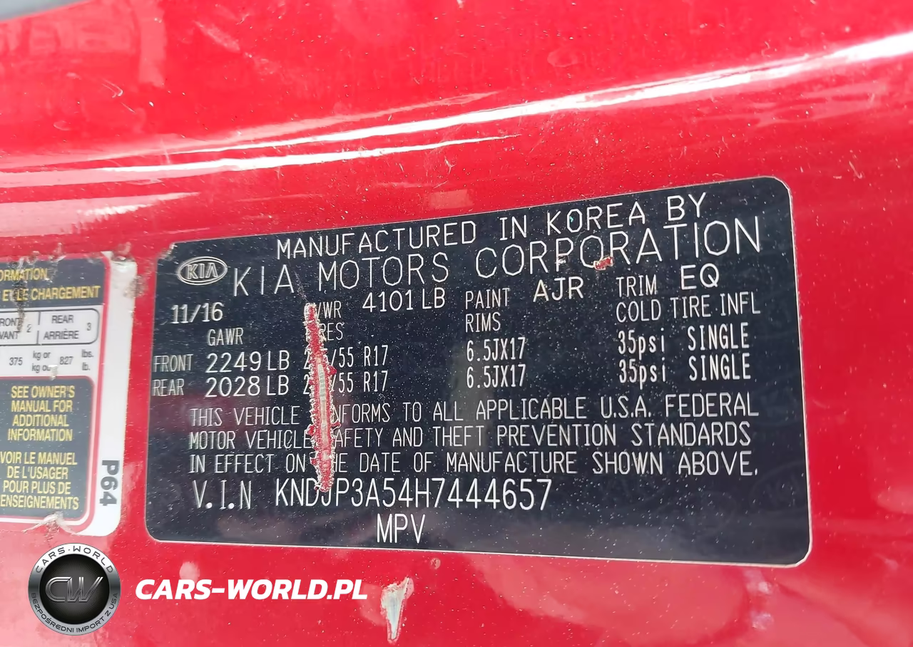2017 Kia Soul + VIN:KNDJP3A54H7444657 - 9