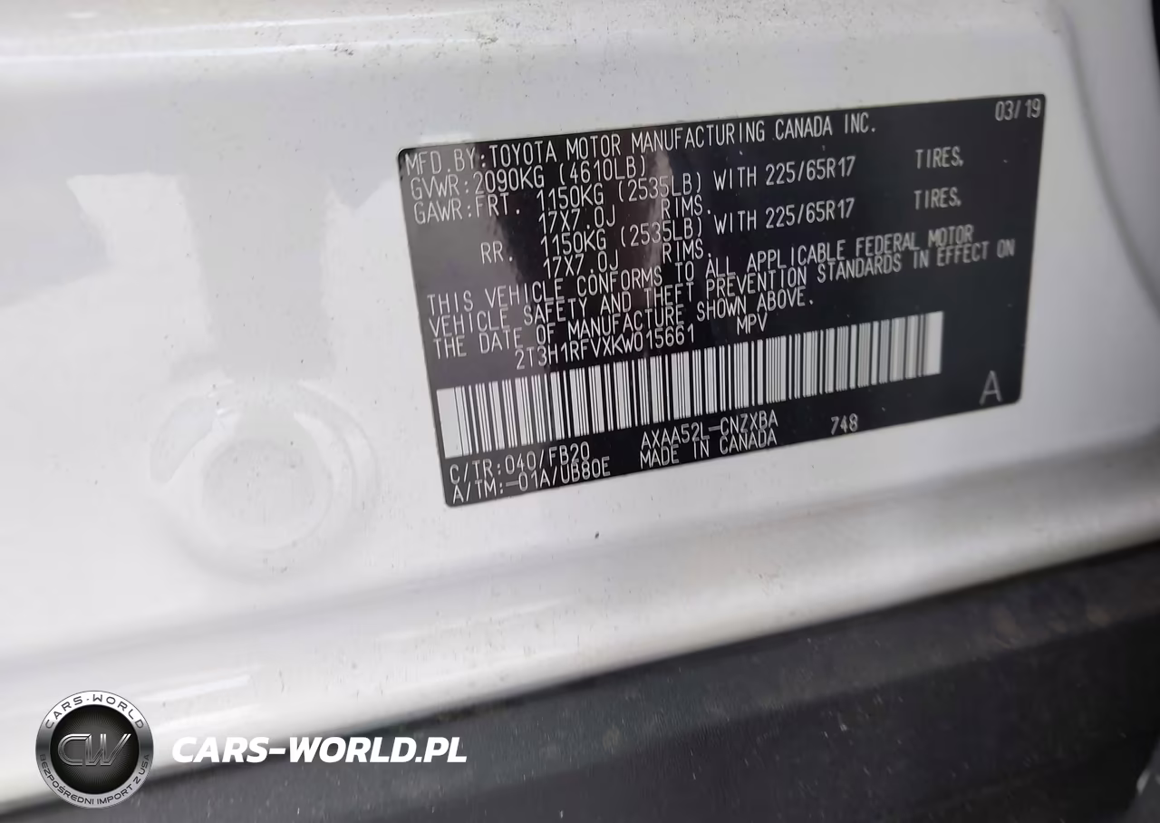 2019 Toyota Rav4 Le VIN:2T3H1RFVXKW015661 - 9