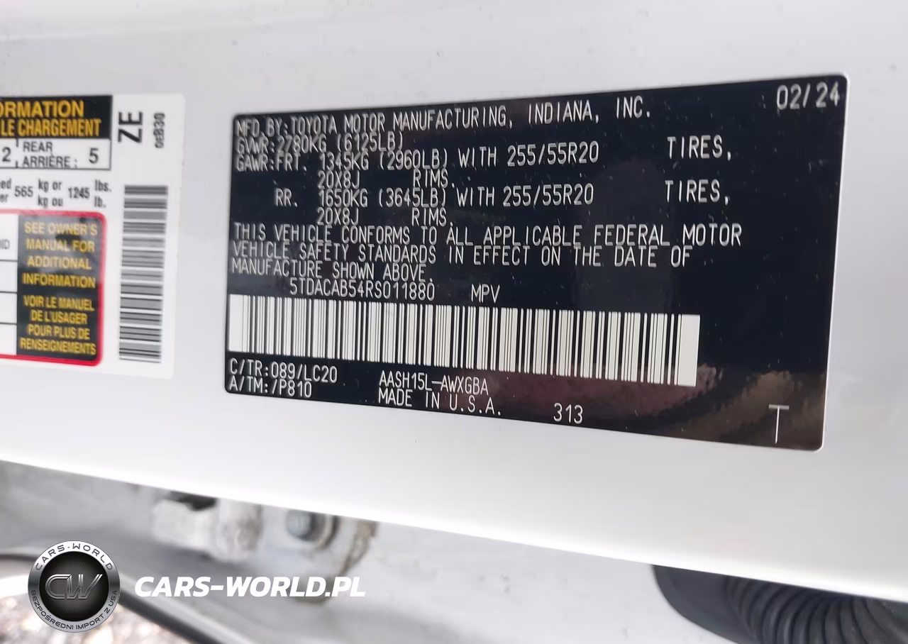 2024 Toyota Grand Highlander Hybrid Limited VIN:5TDACAB54RS011880 - 9