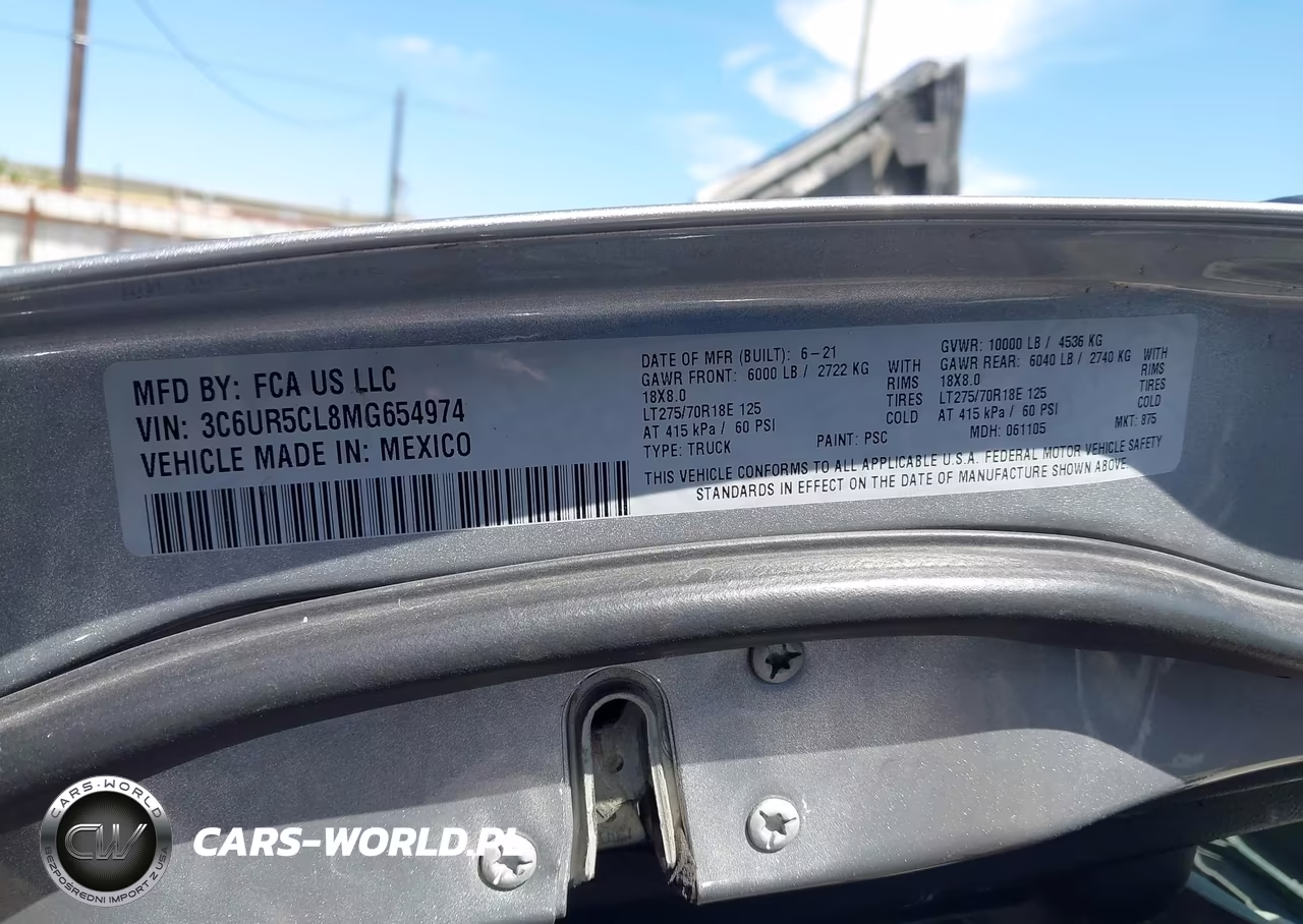 2021 Ram 2500 Tradesman 4X4 6'4 Box VIN:3C6UR5CL8MG654974 - 9