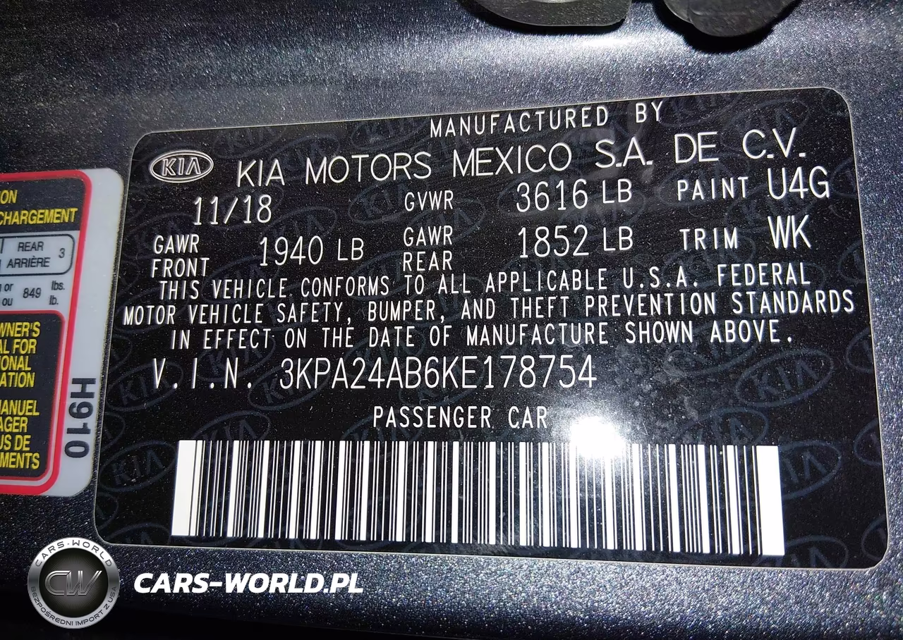 2019 Kia Rio S VIN:3KPA24AB6KE178754 - 9