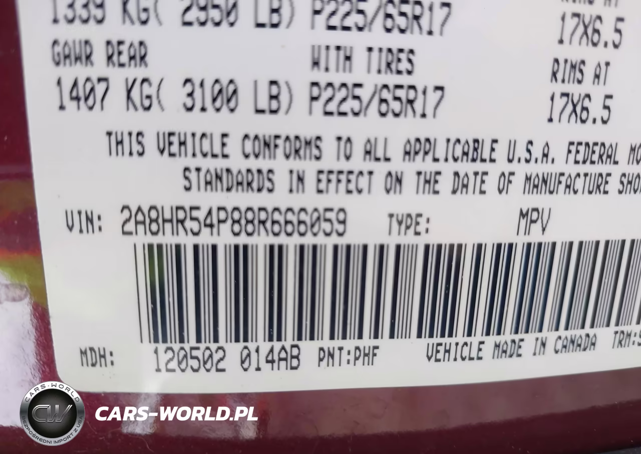 2008 Chrysler Town & Country Touring VIN:2A8HR54P88R666059 - 9