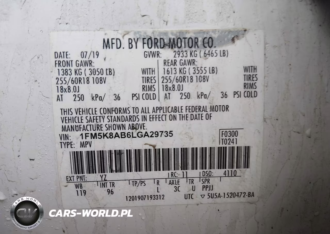 2020 Ford Police Interceptor Utility VIN:1FM5K8AB6LGA29735 - 9