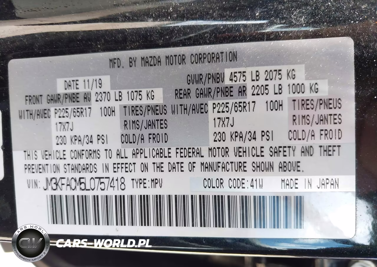 2020 Mazda Cx-5 Touring VIN:JM3KFACM5L0757418 - 9
